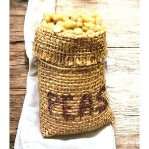 Pea Garden Refrigerator Magnet Vintage Burlap Sack of Peas Vegetables